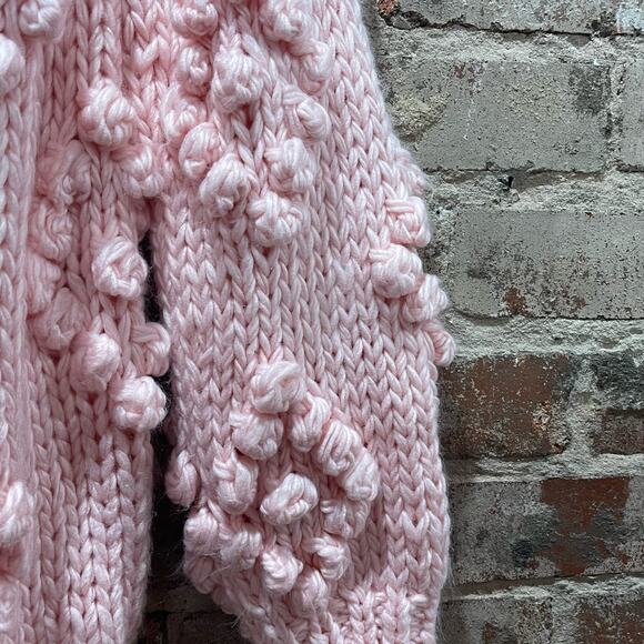 Modcloth Textured Touch Cardigan in Pink Size Small - Picture 5 of 6